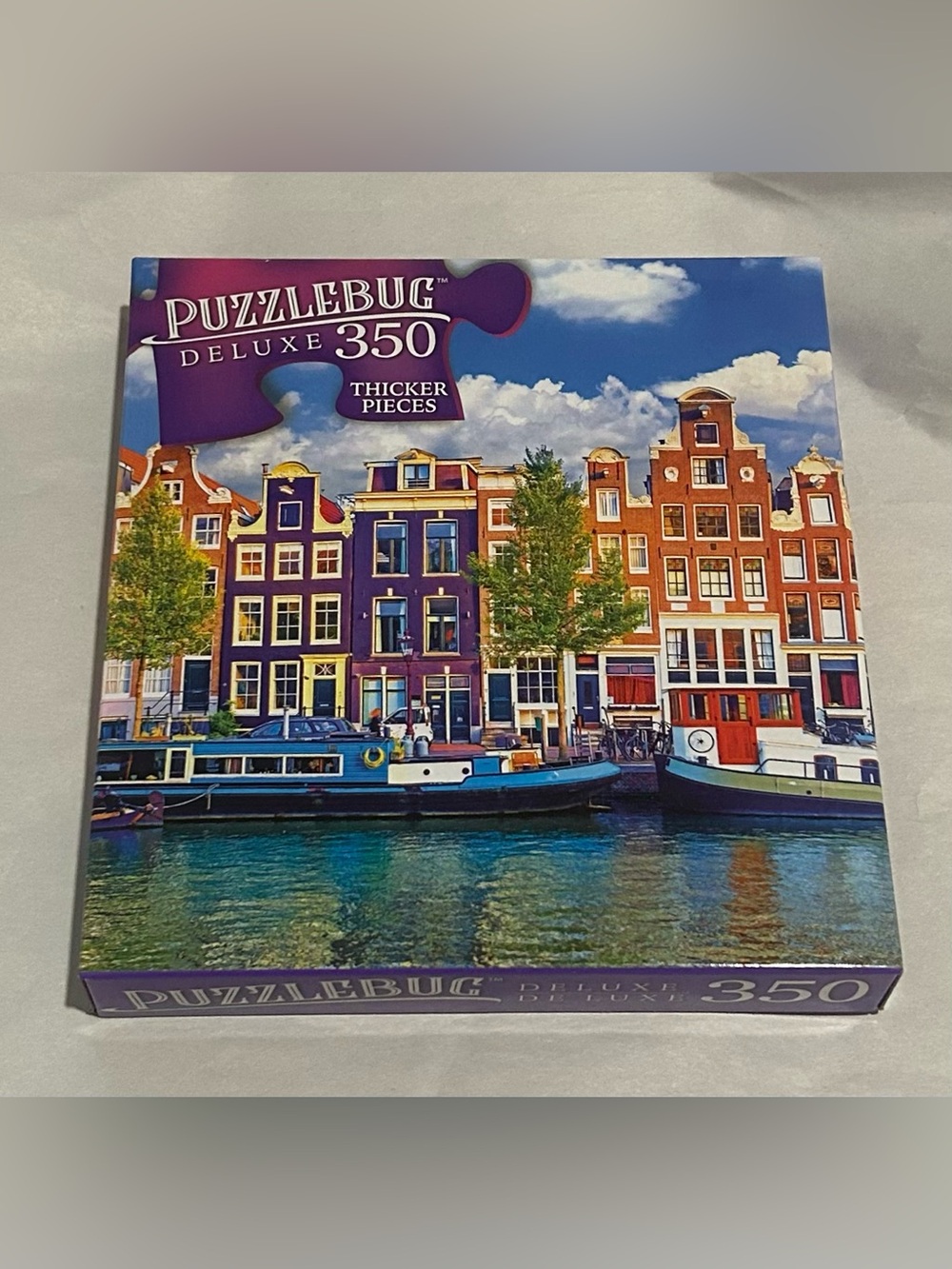 New Puzzle "Canals of Amsterdam, Netherlands” 350 Piece 20" x 12" Puzzlebug